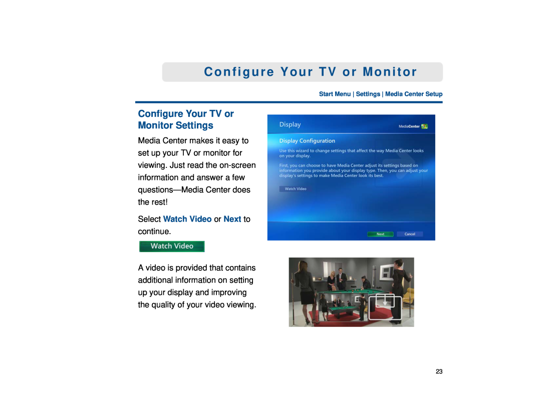 Sony VGX-XL1 manual Configure Your TV or Monitor Settings 