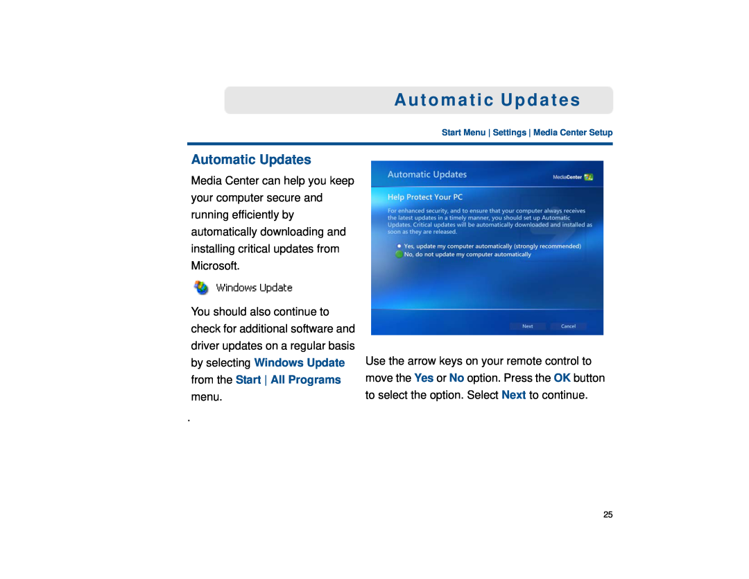 Sony VGX-XL1 manual Automatic Updates 