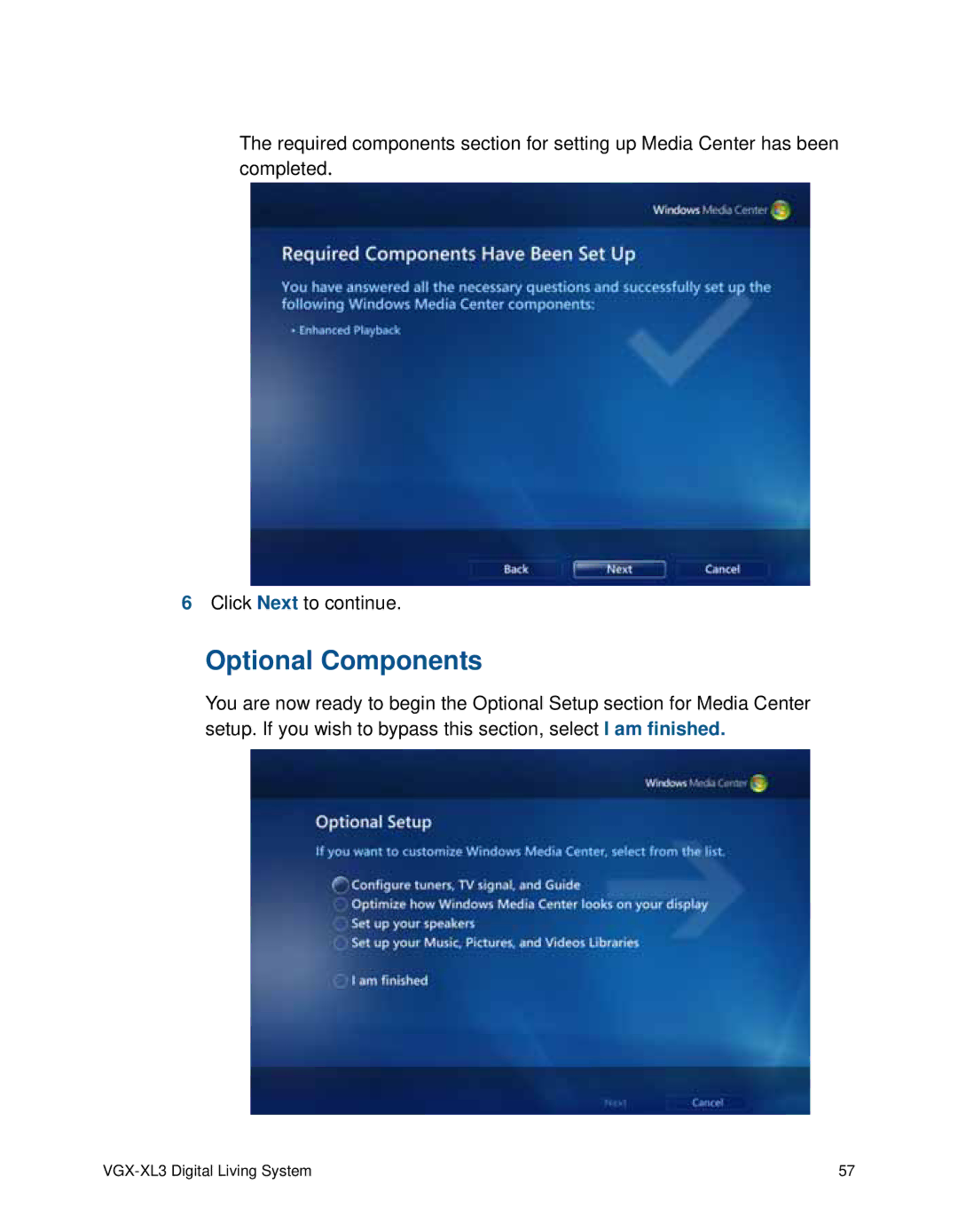 Sony VGX-XL3 manual Optional Components 