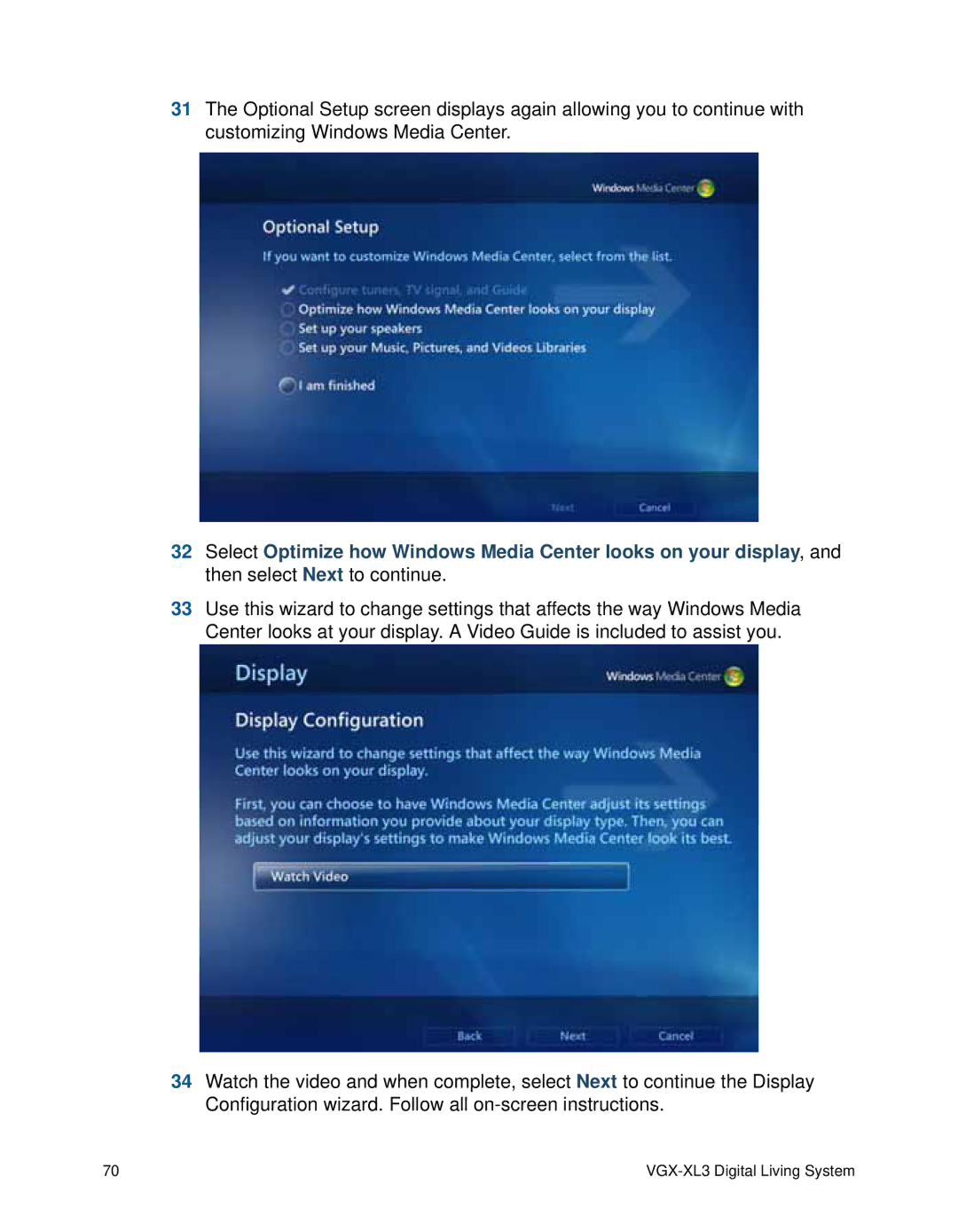 Sony manual VGX-XL3 Digital Living System 