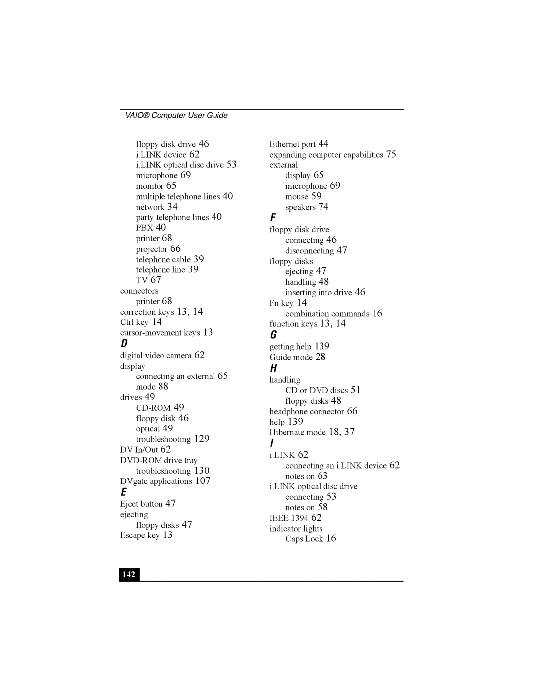 Sony Viao PictureBook Computer manual 142 