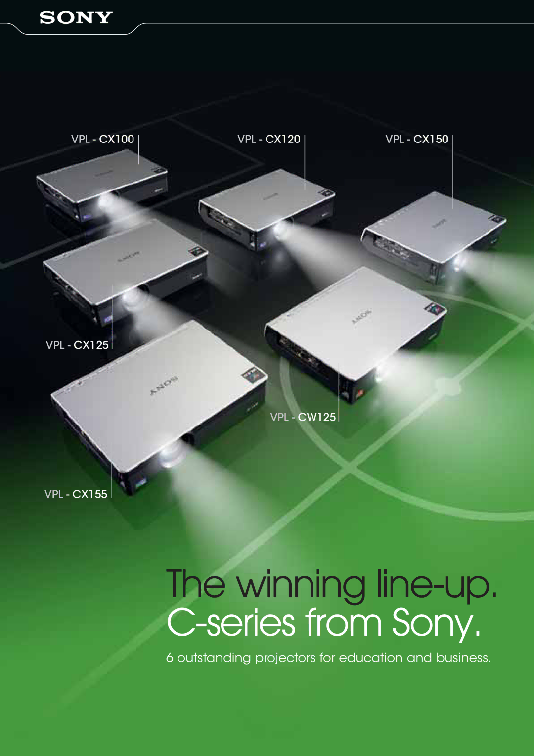 Sony VPL-CX150, VPL-CX120VPL, VPL-CW125, VPL-CX155 manual Winning line-up. C-series from Sony 