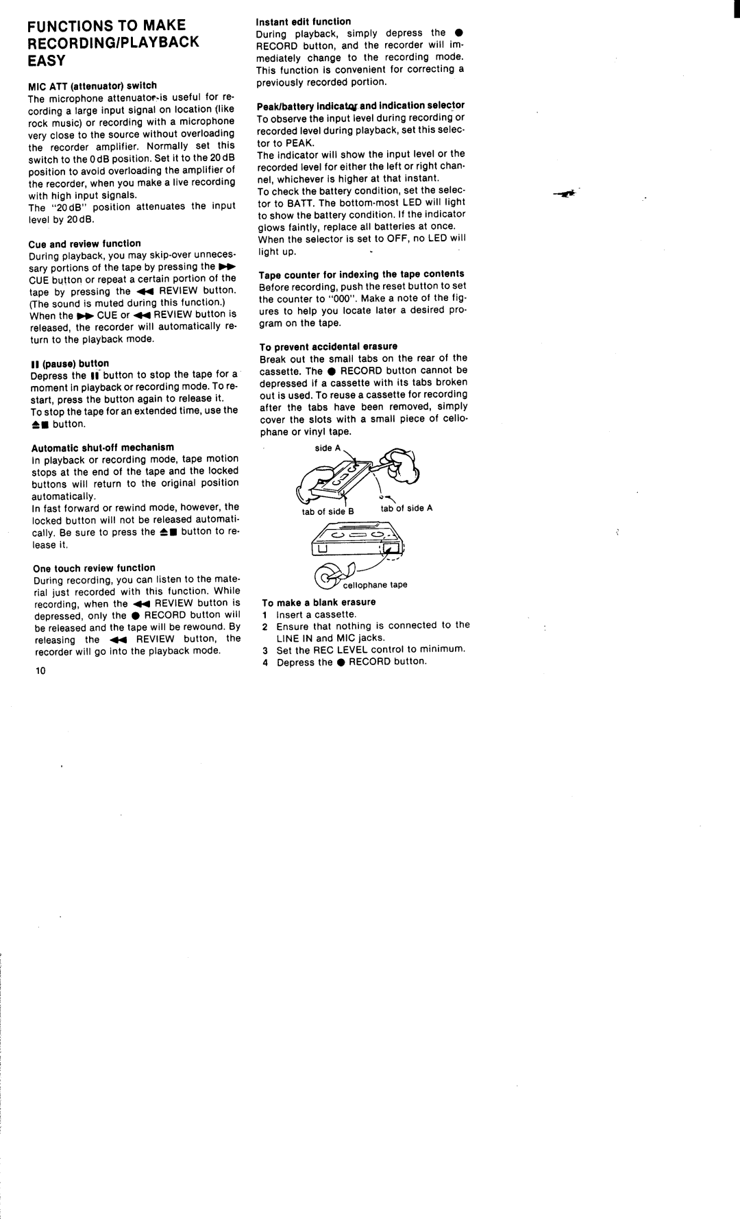Sony WM-D6C manual 