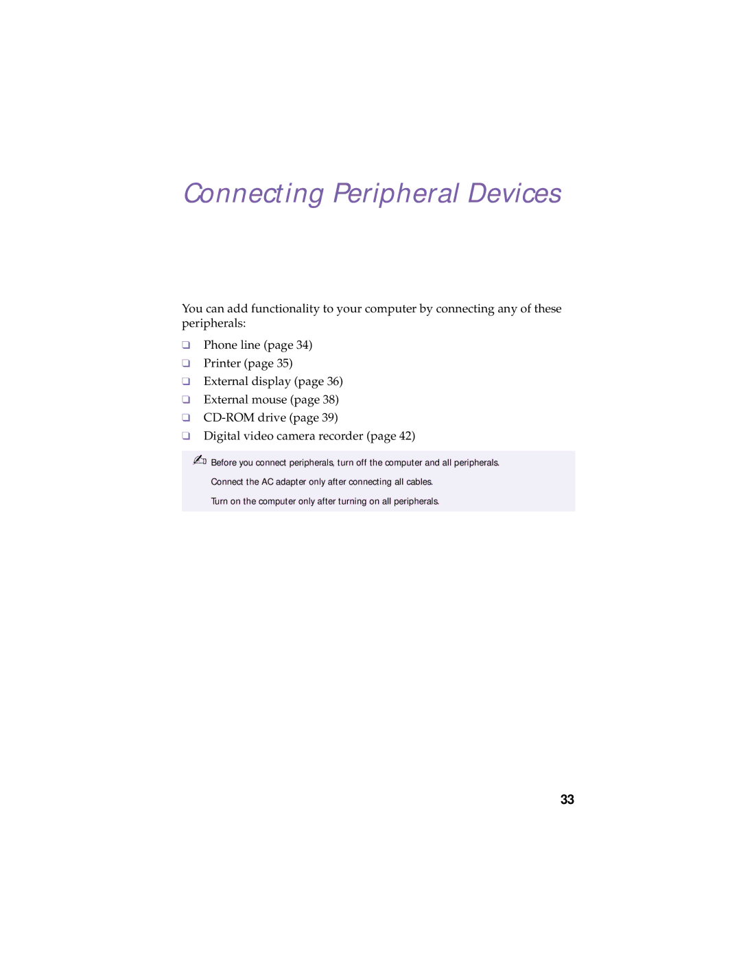 Sony XAV-C1 manual Connecting Peripheral Devices 