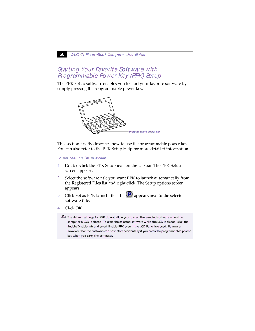 Sony XAV-C1 manual To use the PPK Setup screen 