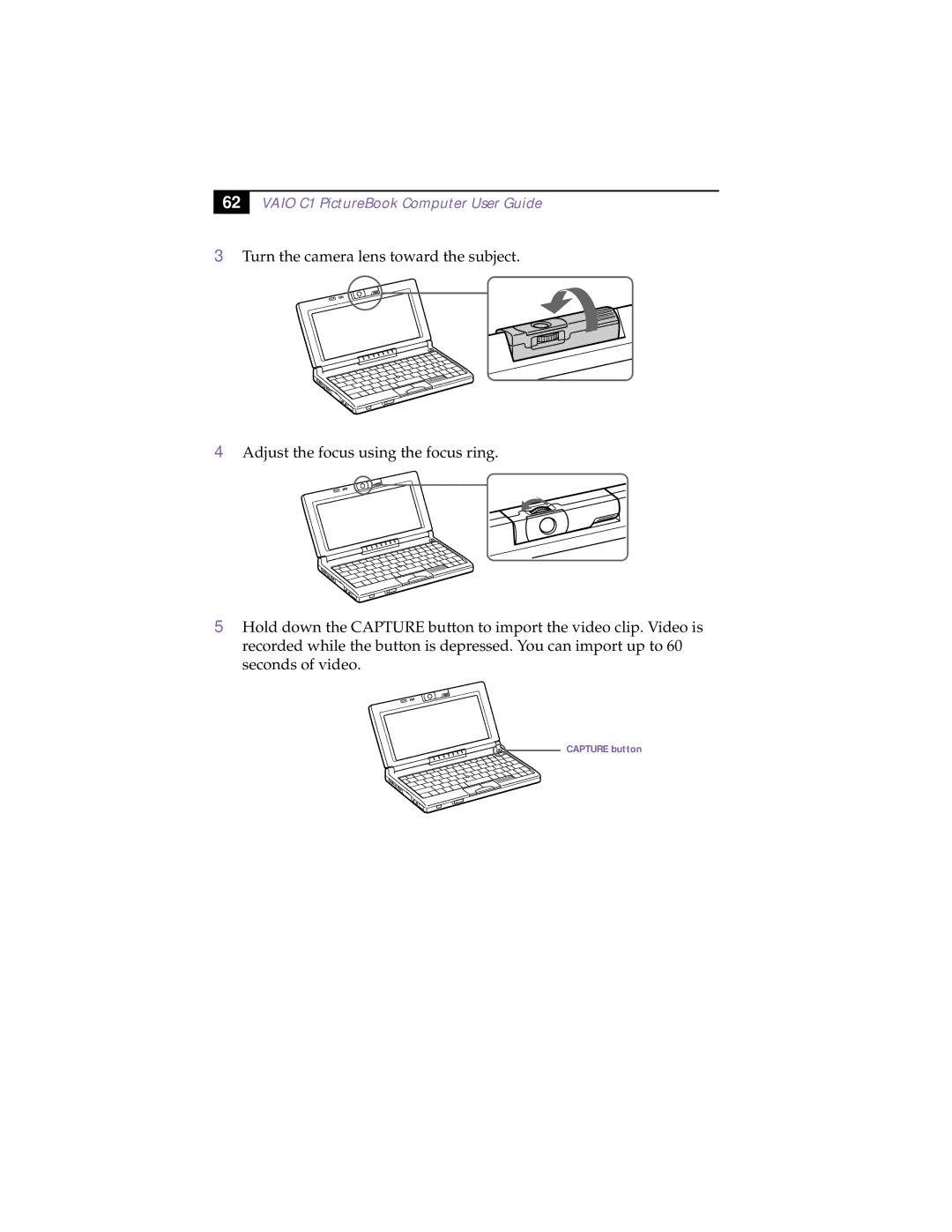 Sony XAV-C1 manual Vaio C1 PictureBook Computer User Guide 