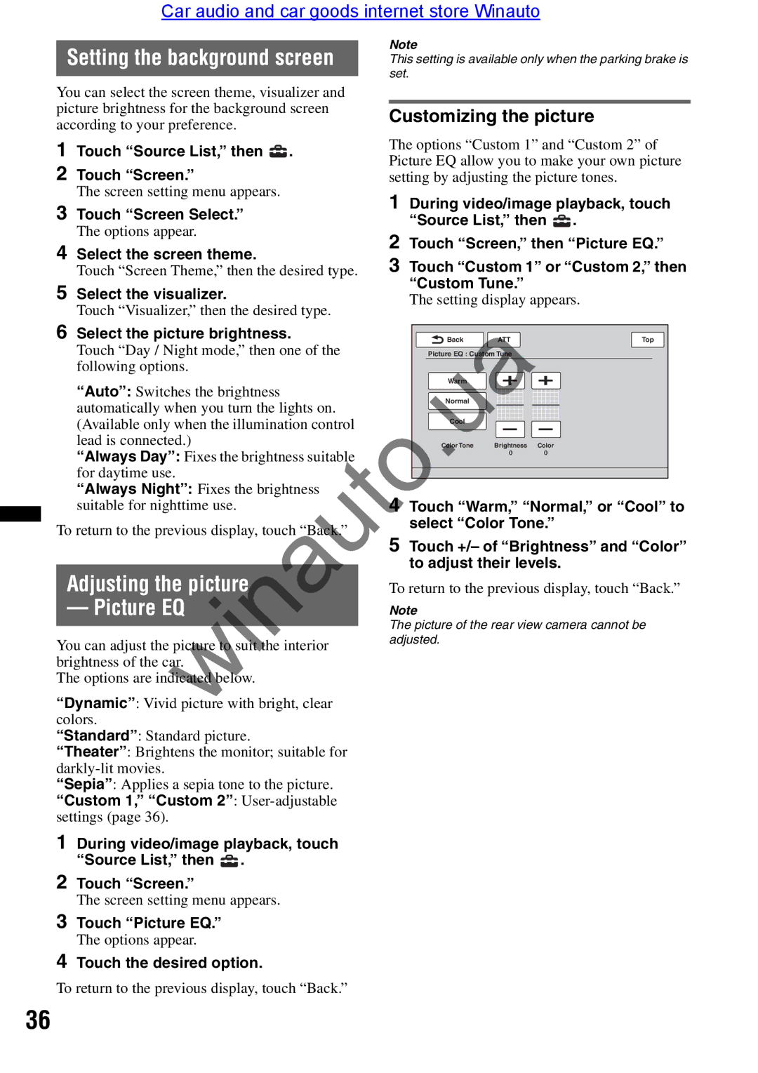 Sony XAV-E722 user manual 