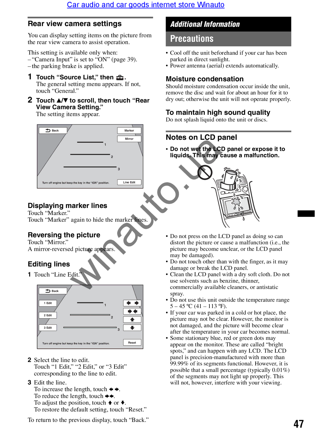 Sony XAV-E722 user manual Precautions 