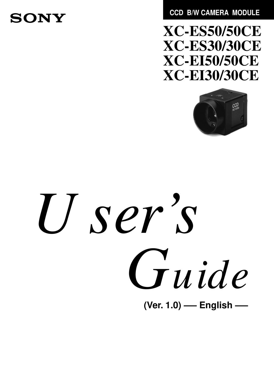 Sony XC-ES50/50CE manual User’s 