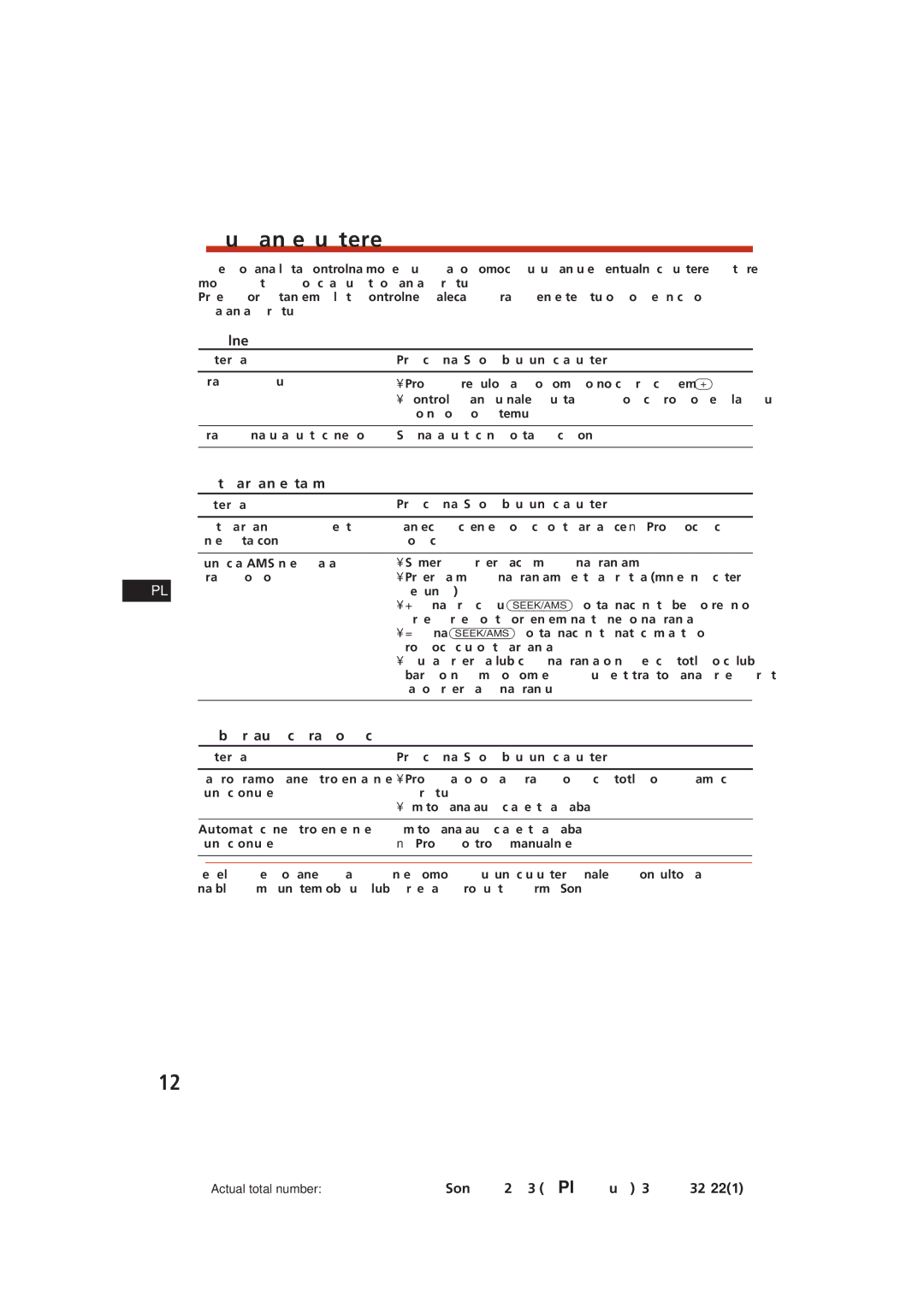 Sony XR-2753 operating instructions Usuwanie usterek, Odtwarzanie ta m, OdbiÛr audycji radiowych 