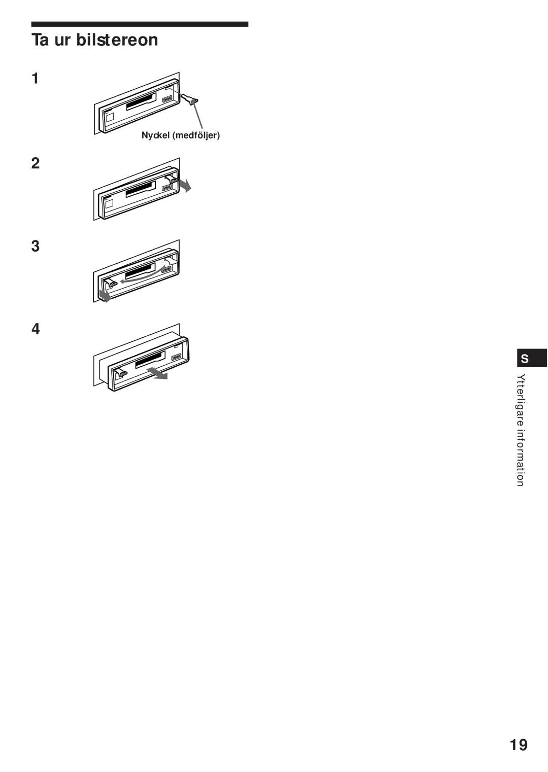 Sony XR-C540RDS, XR-C440RDS operating instructions Ta ur bilstereon 