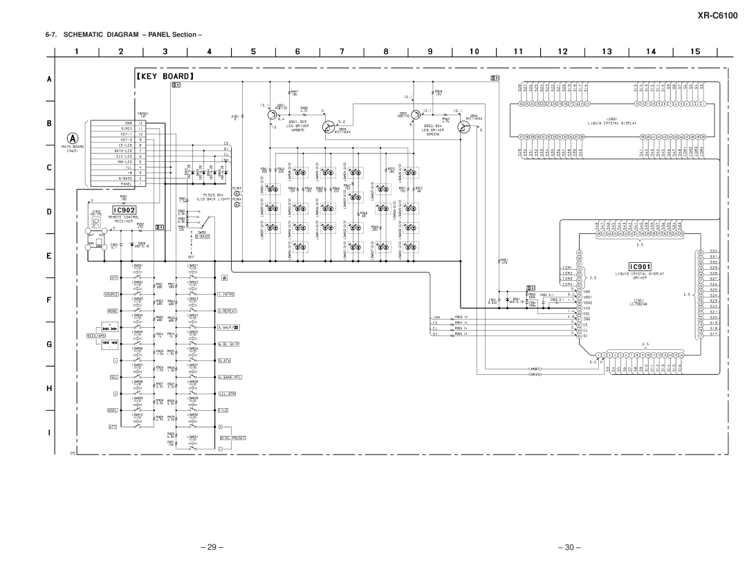 Sony XR-C6100 service manual Schematic Diagram Panel Section 