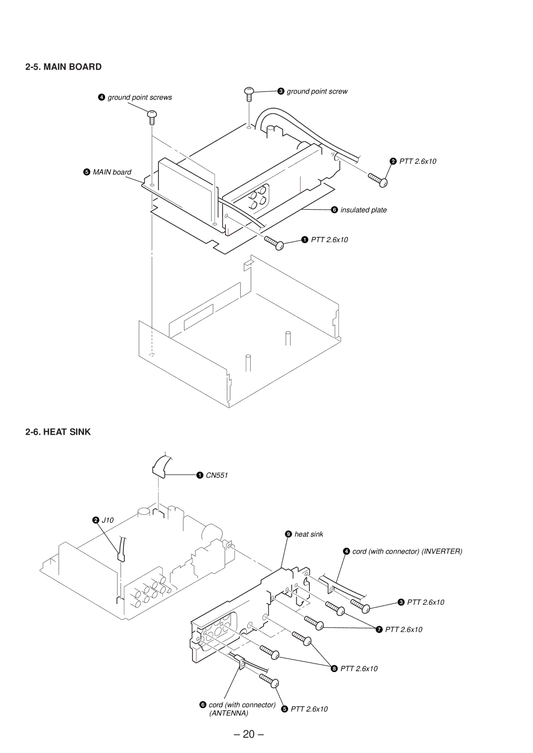 Sony XR-C8100R service manual Main Board, Heat Sink 