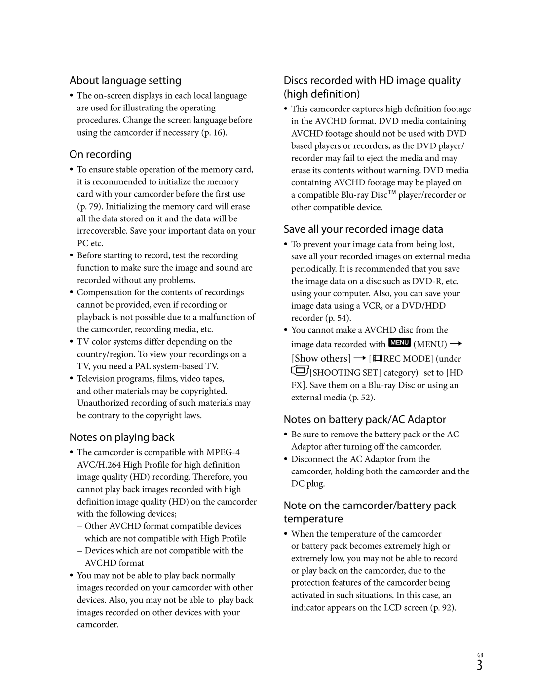 Sony XR350V, CX350V, CX370 manual About language setting 