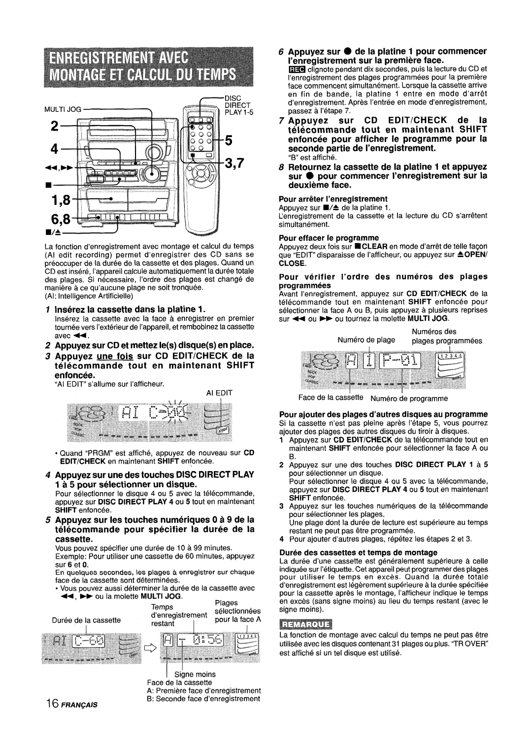 Sony Z-L30 manual Inserez la cassette clans la platine, Pour arr&er I’enregistrement, Close 