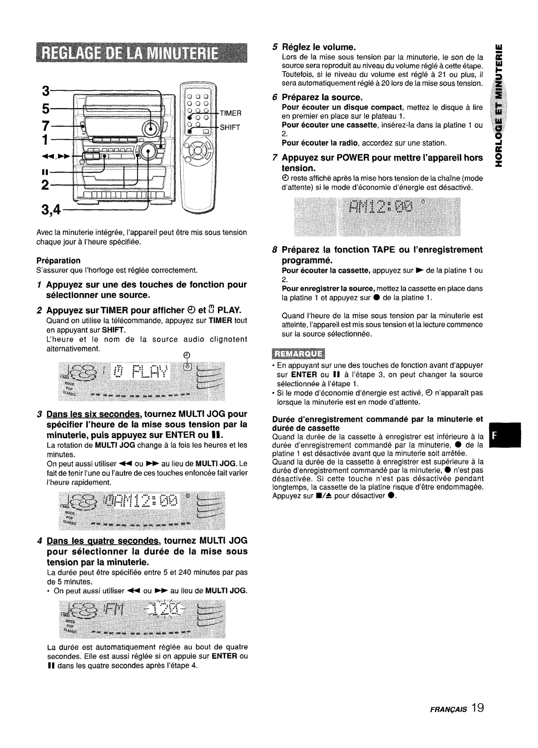 Sony Z-L30 manual Reglez Ie volume, Preparez La source, Appuyez Sur Power pour mettre I’appareil hors, Tension 