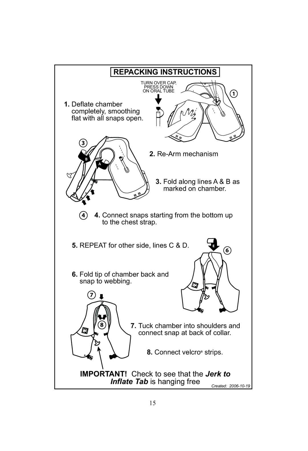 SOSpenders 33MSPT manual Repacking Instructions 