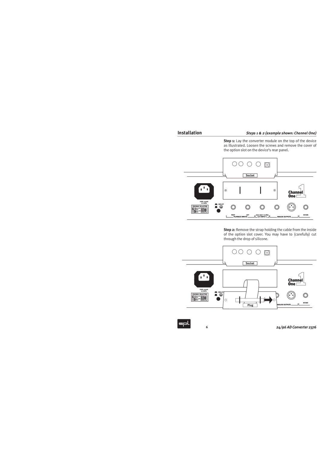 Sound Performance Lab 2376 owner manual Installation 