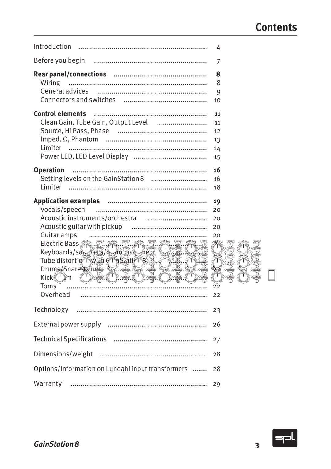 Sound Performance Lab 2383 manual Contents 