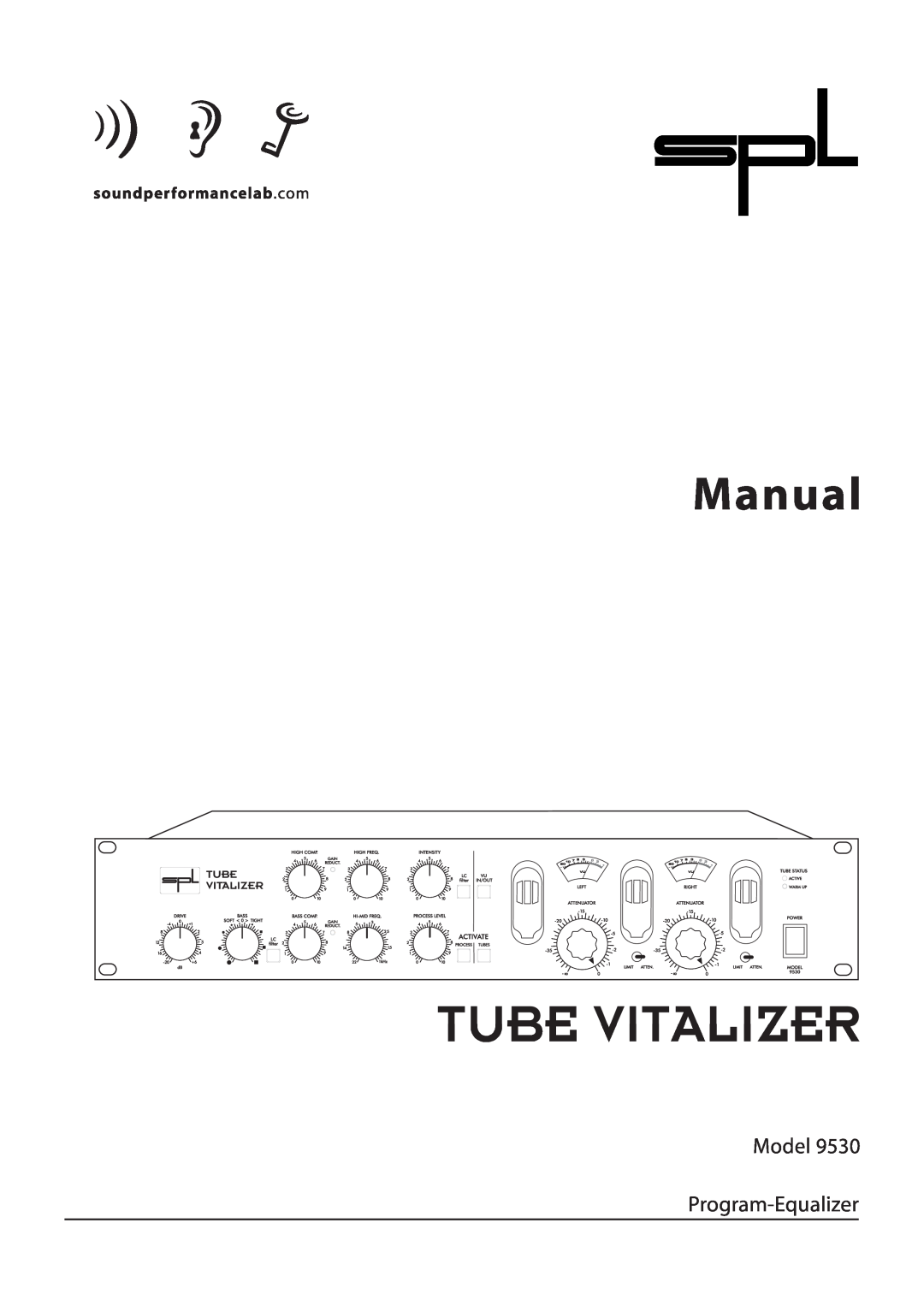Sound Performance Lab 9530 manual Tube Vitalizer, Manual, Model, Program-Equalizer 