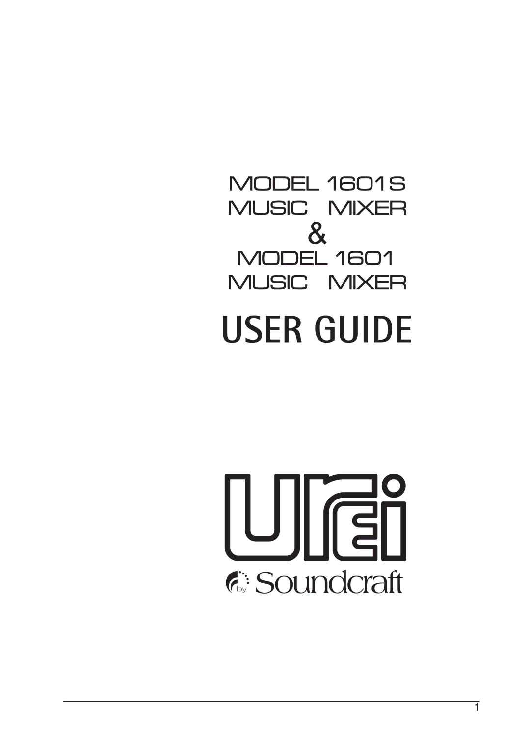 SoundCraft 1601S manual 