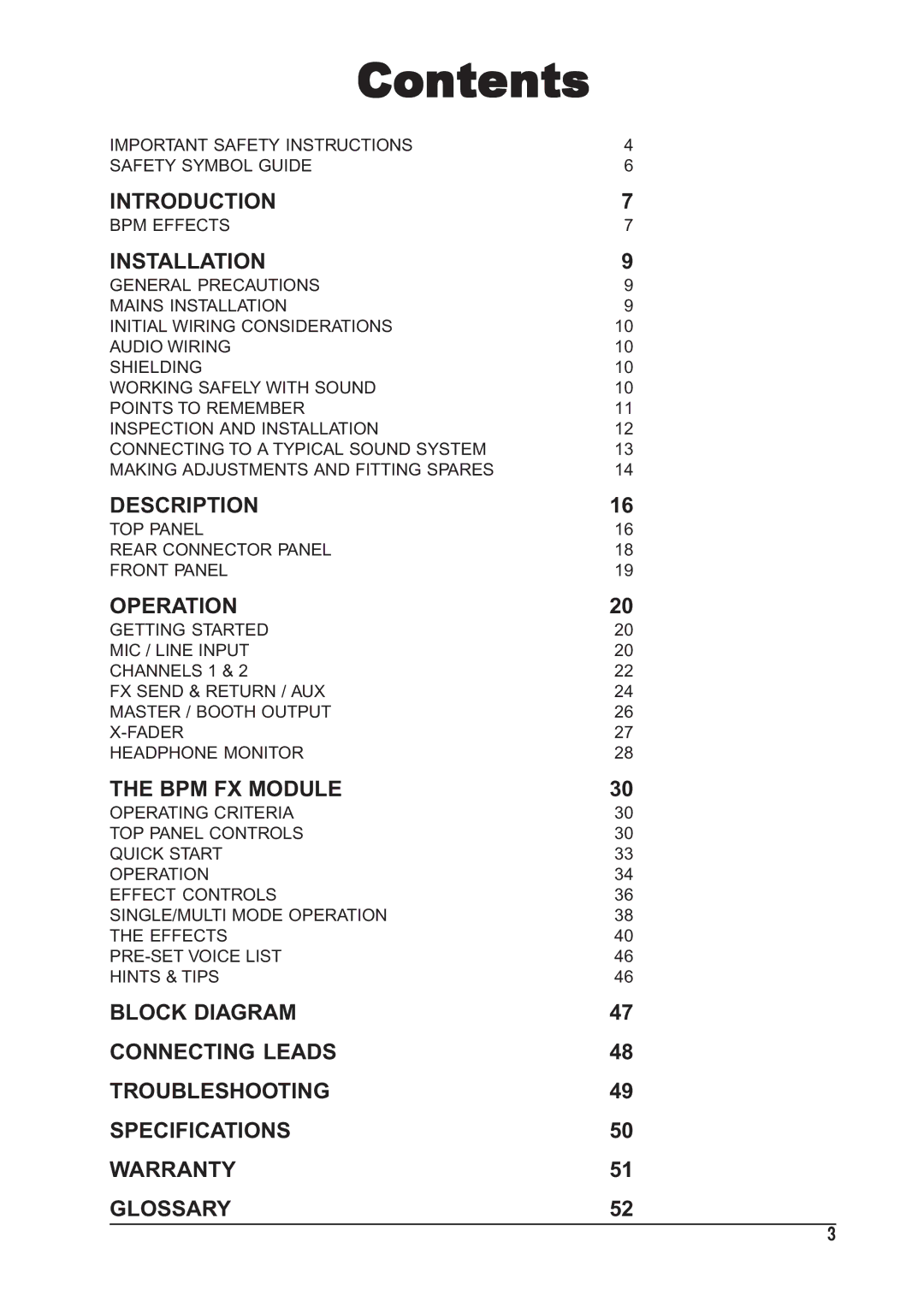 SoundCraft 1601E manual Contents 