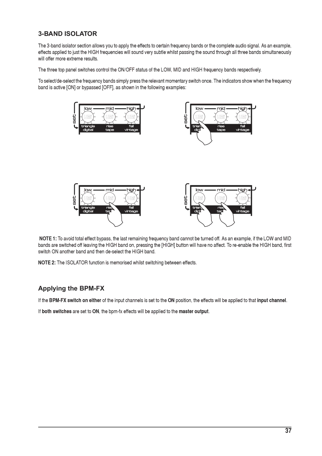 SoundCraft 1601E manual Band Isolator 