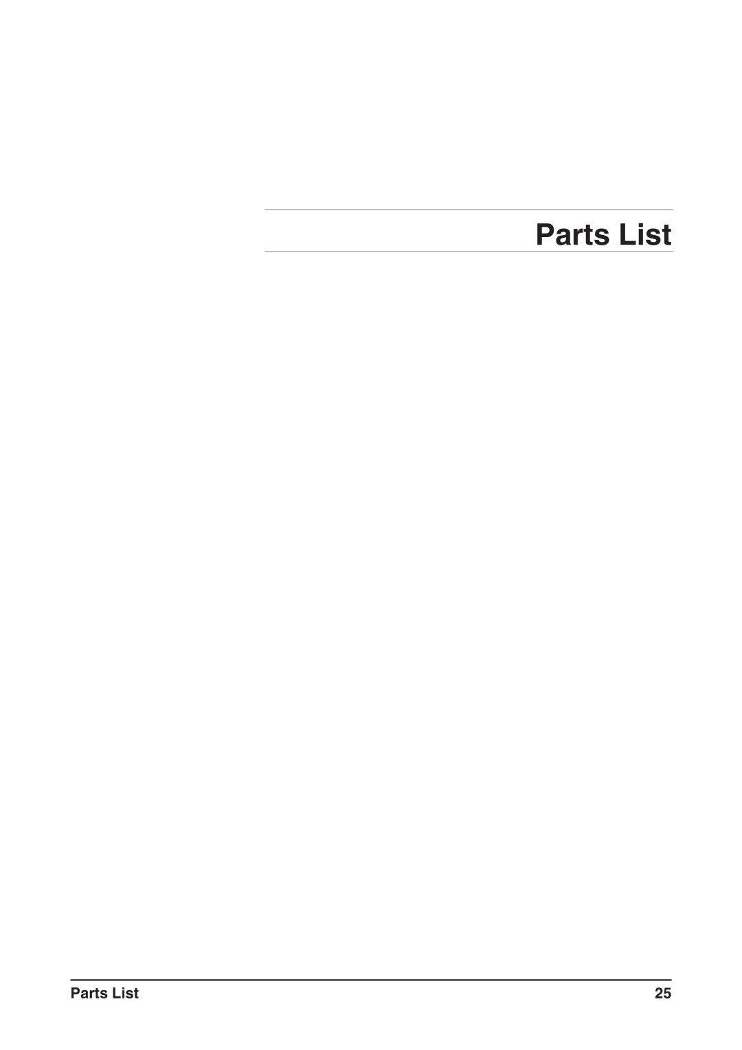 SoundCraft CPS2000 technical manual Parts List 