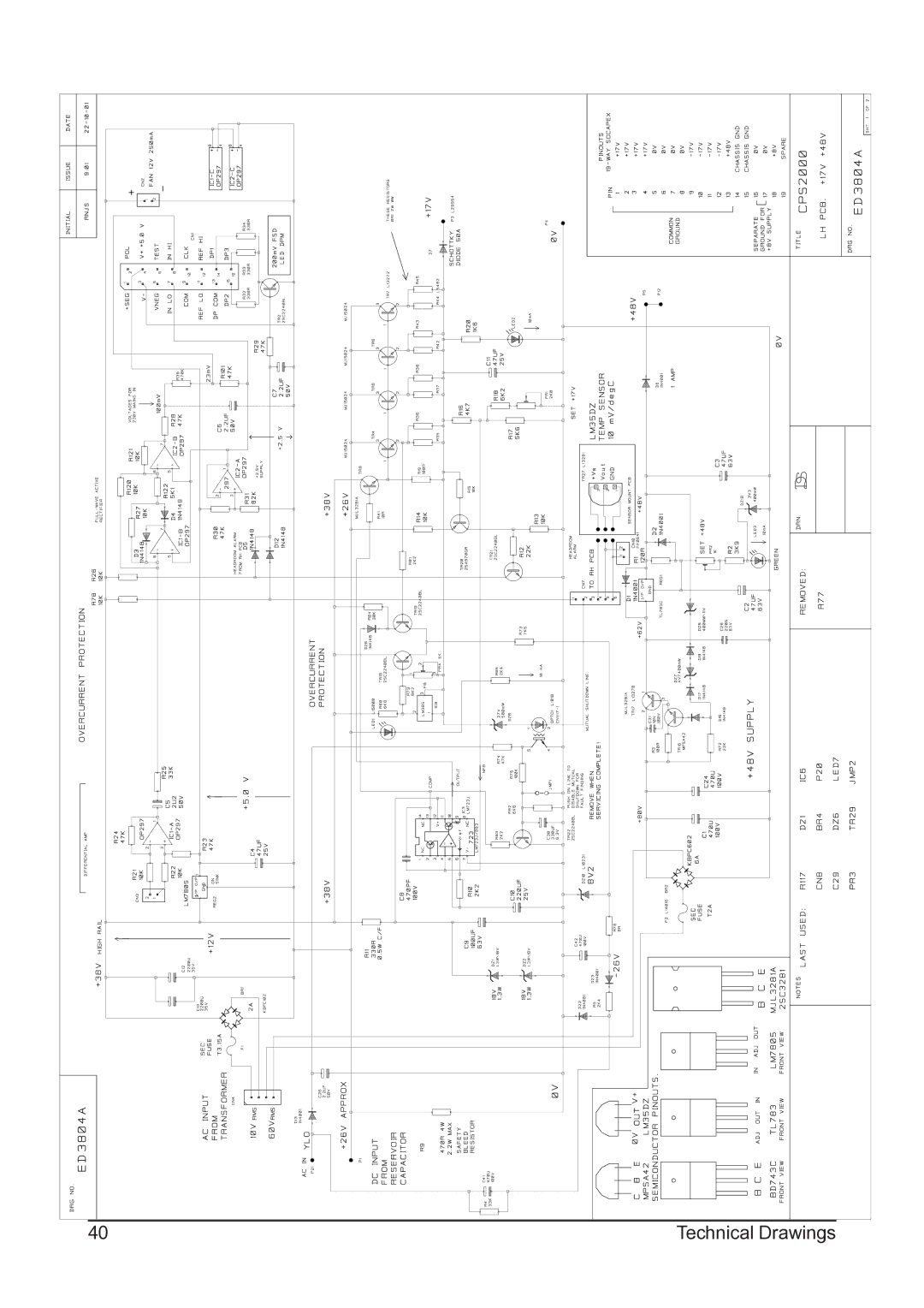 SoundCraft CPS2000 technical manual Technical Drawings 