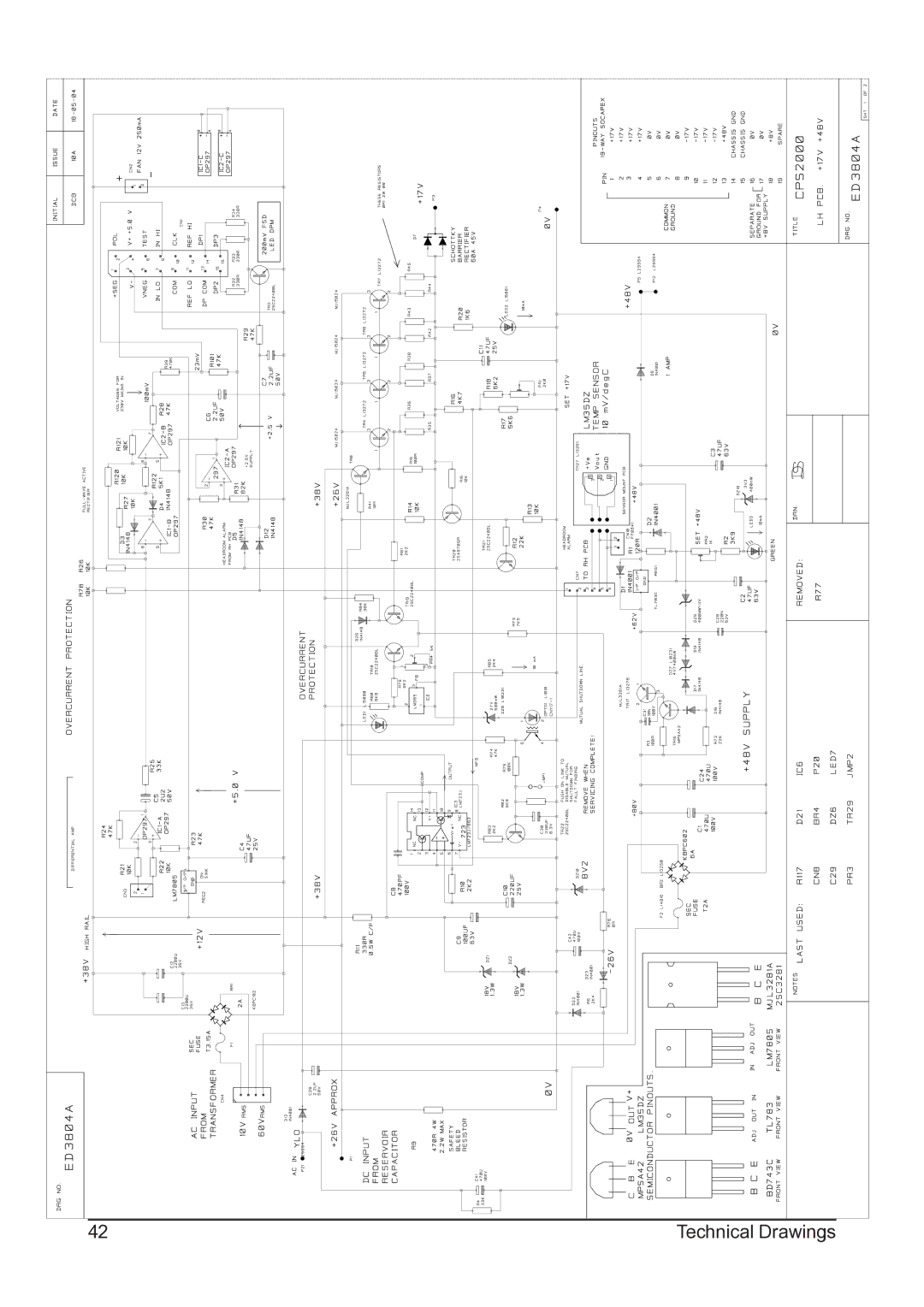 SoundCraft CPS2000 technical manual Technical Drawings 