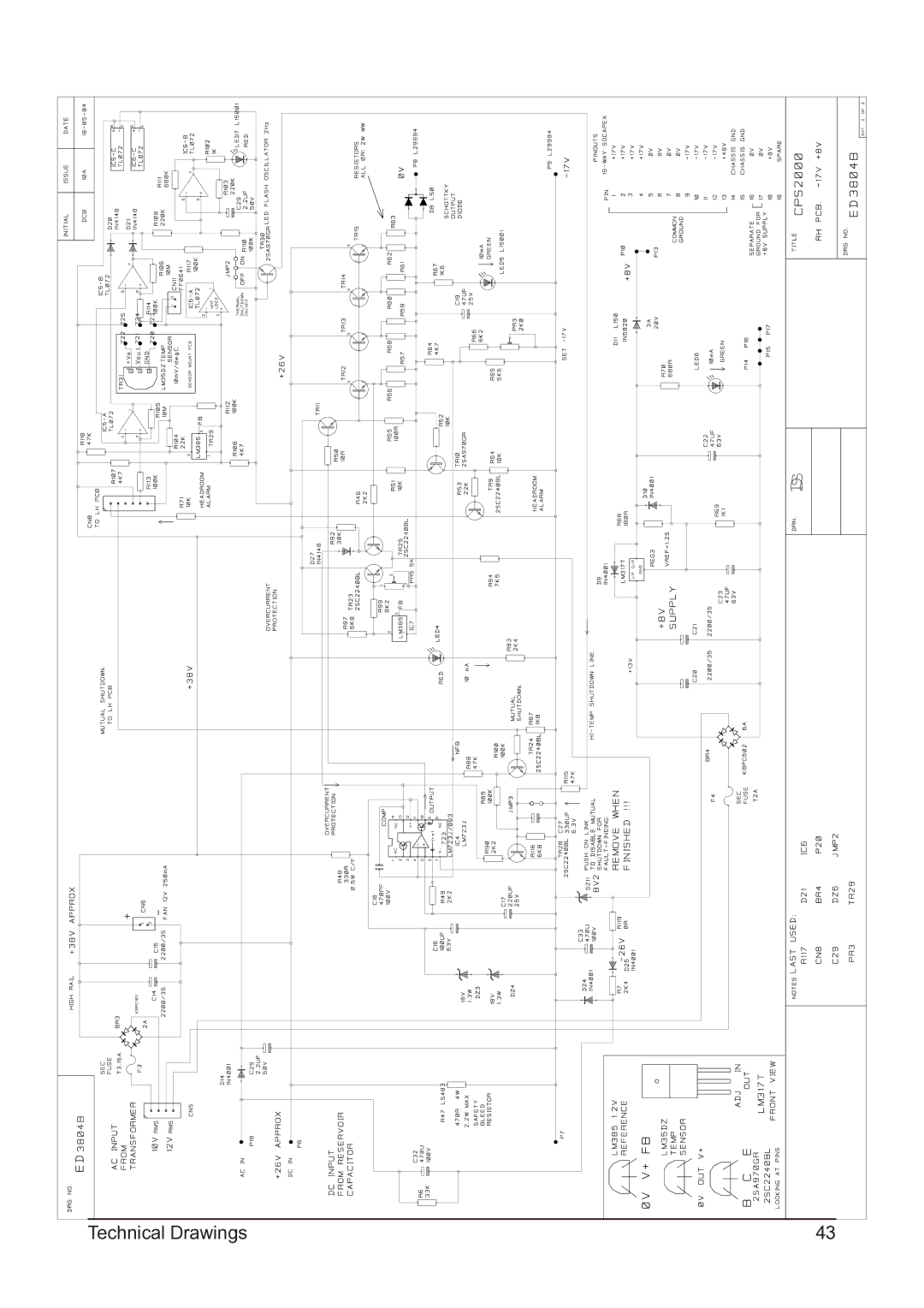 SoundCraft CPS2000 technical manual Technical Drawings 