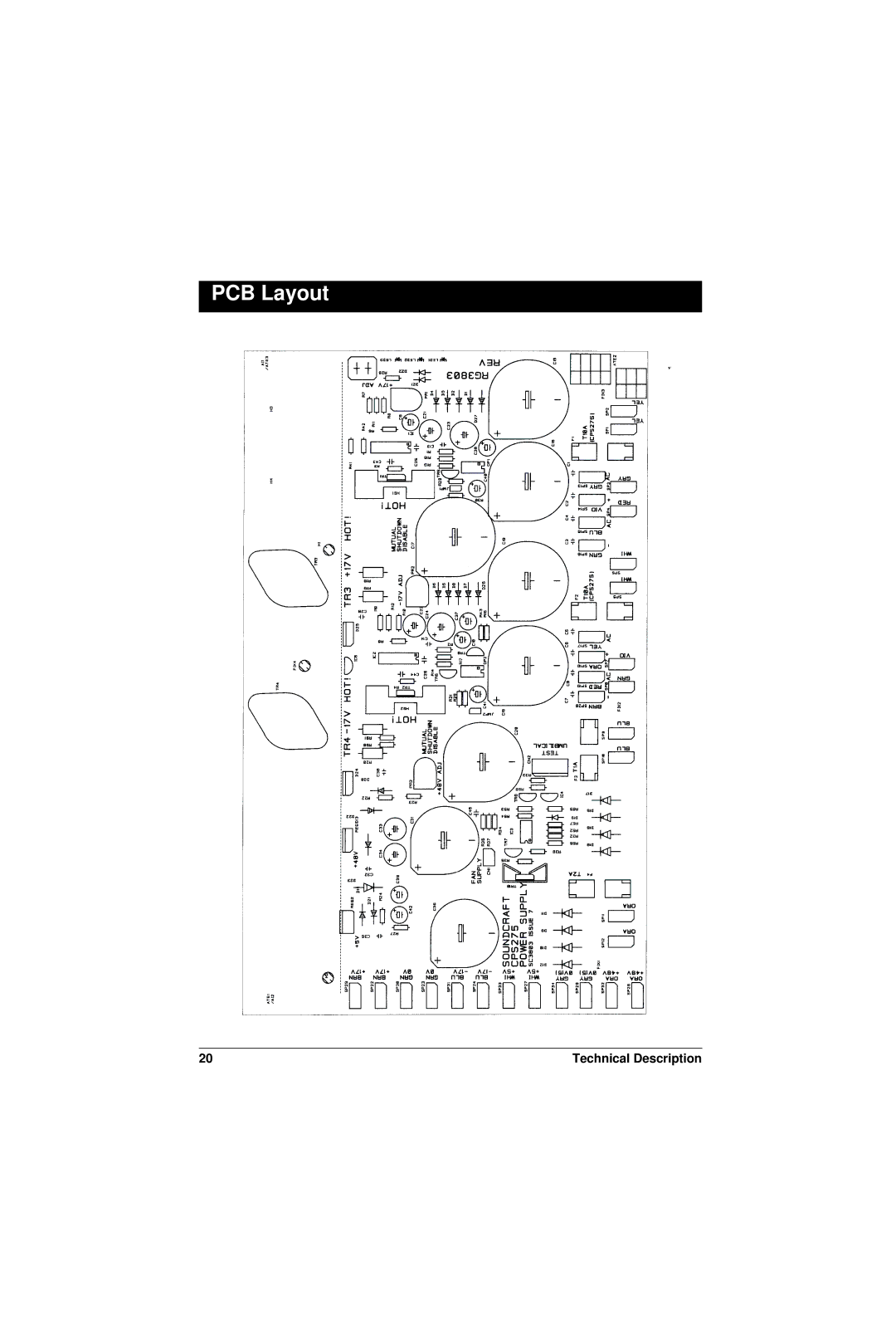 SoundCraft CPS275, CPS250 technical manual PCB Layout 