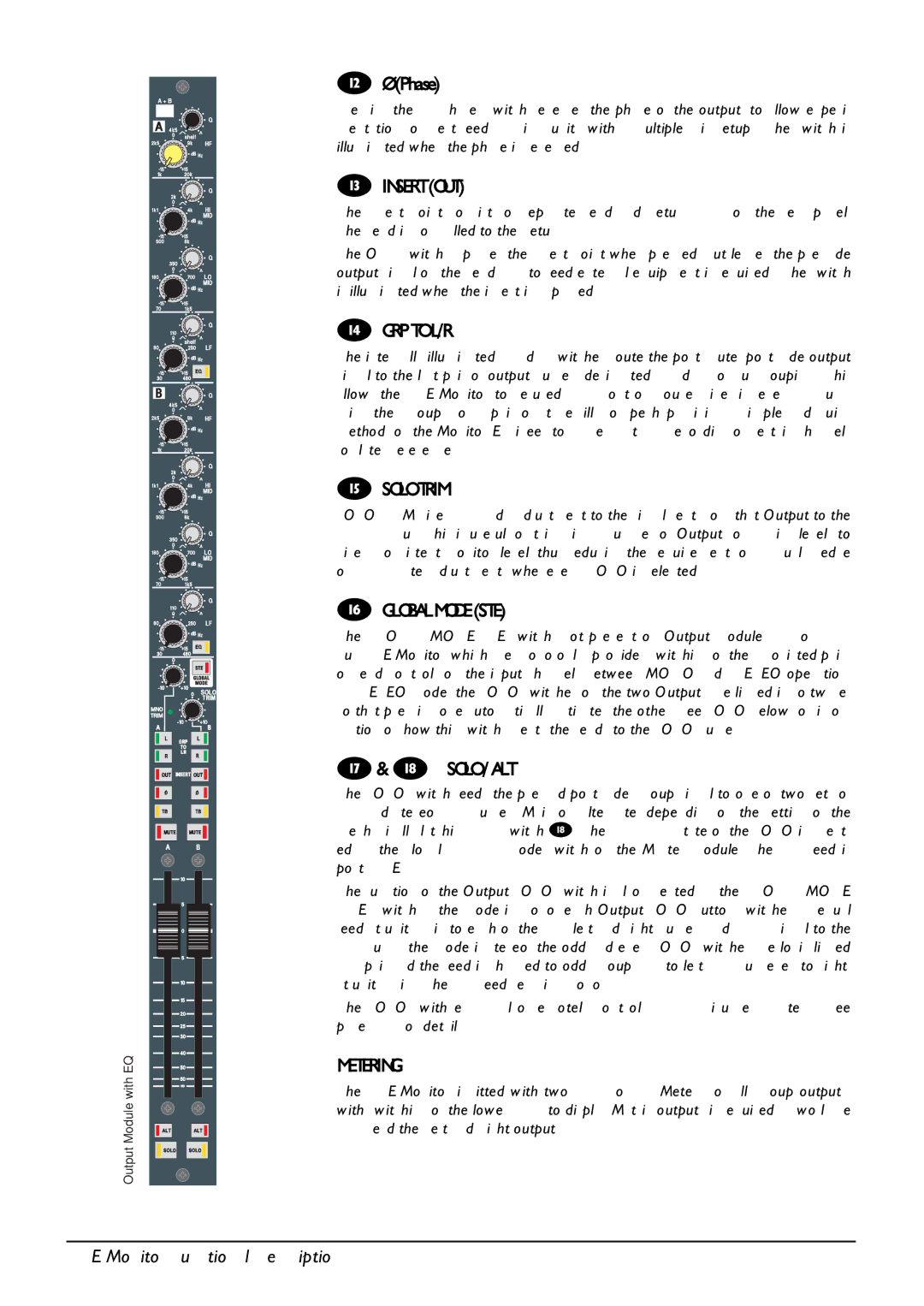 SoundCraft Five Monitor Series manual Metering 