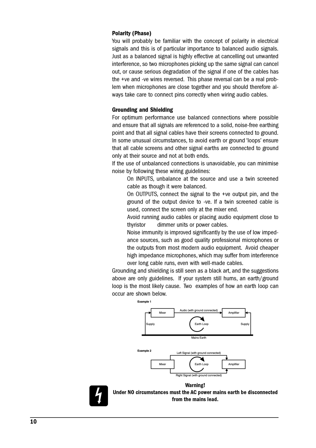 SoundCraft MPM 12/2, MPM 20/2 manual Polarity Phase, Grounding and Shielding 