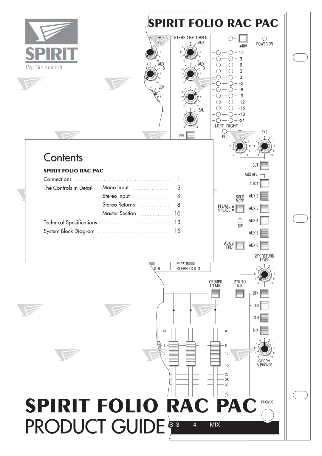 SoundCraft Rac Pac manual Mix 