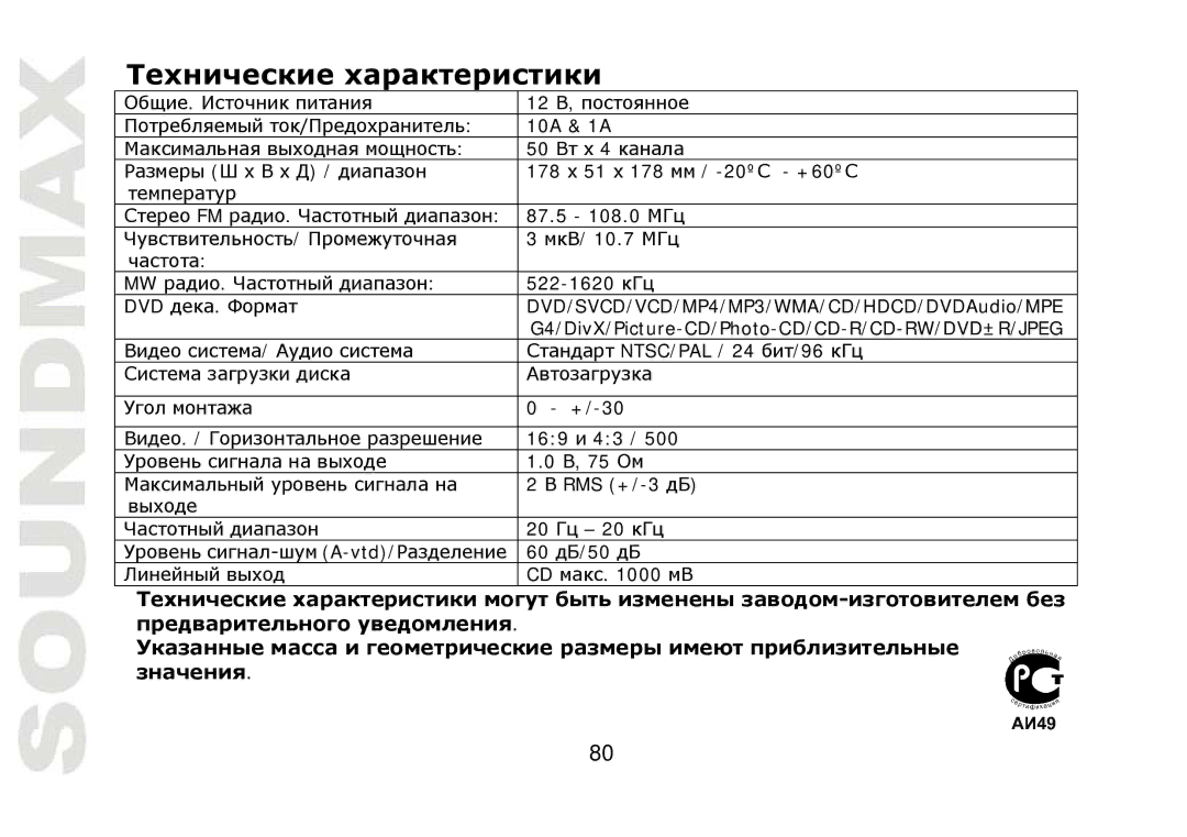 SoundMax SM-CMD2021 instruction manual Тт гт т д-гтт Дтг д Гт т т 