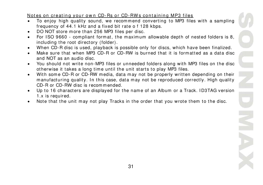 SoundMax SM-CMD2022 instruction manual 