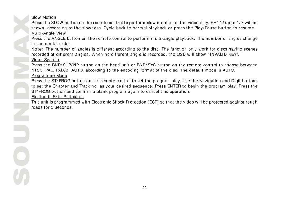 SoundMax SM-CMD3004 instruction manual 