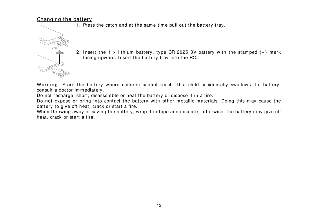 SoundMax SM-CMD3005 instruction manual Changing the battery 