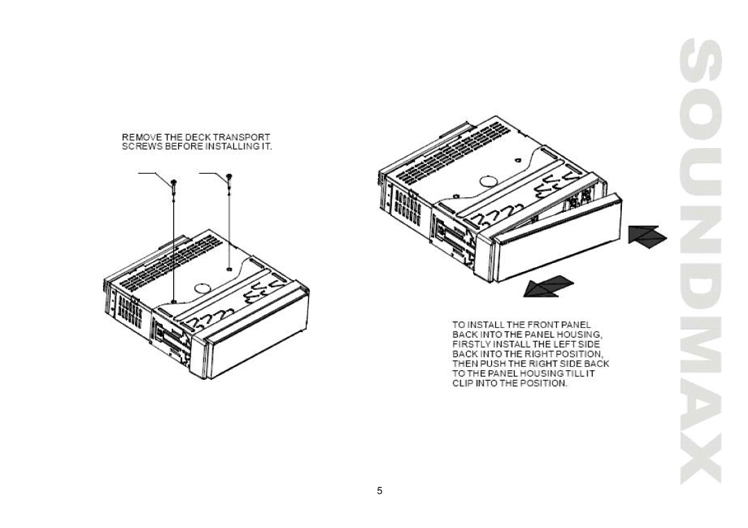 SoundMax SM-CMD3005 instruction manual 