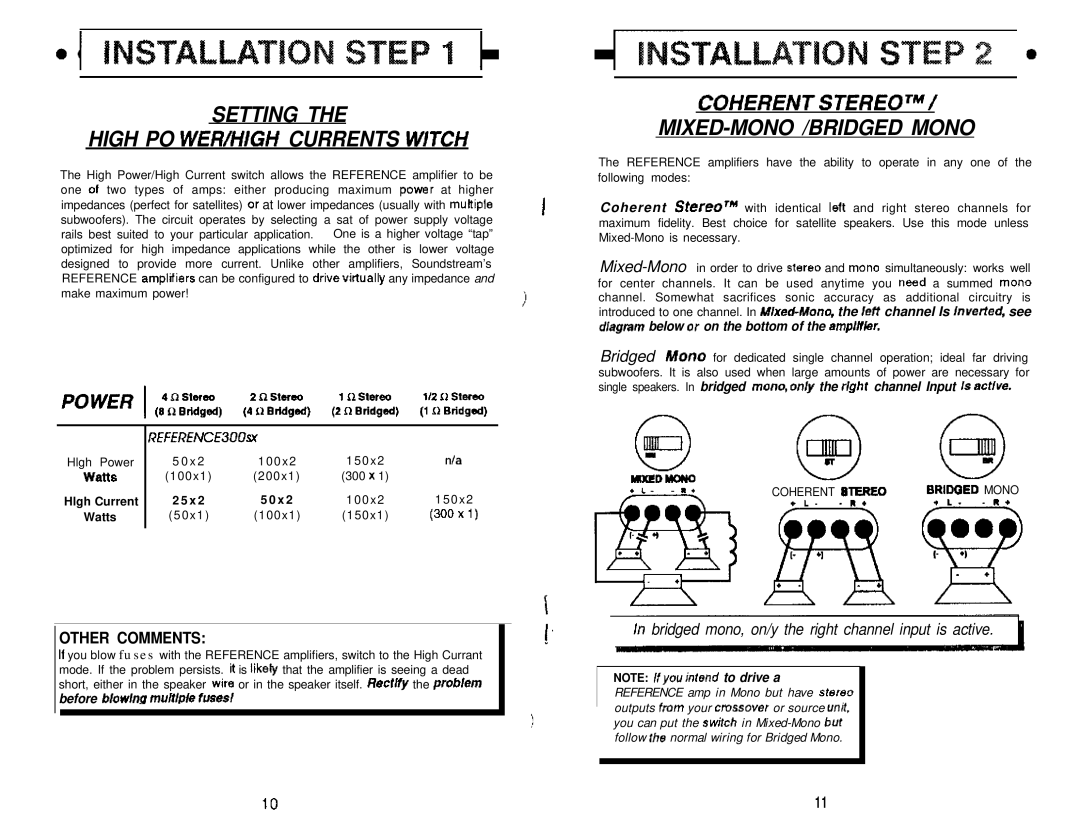 Soundstream Technologies 300SX manual Setting 