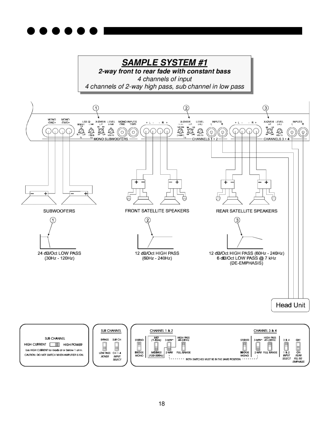 Soundstream Technologies 705s owner manual Sample System #1 