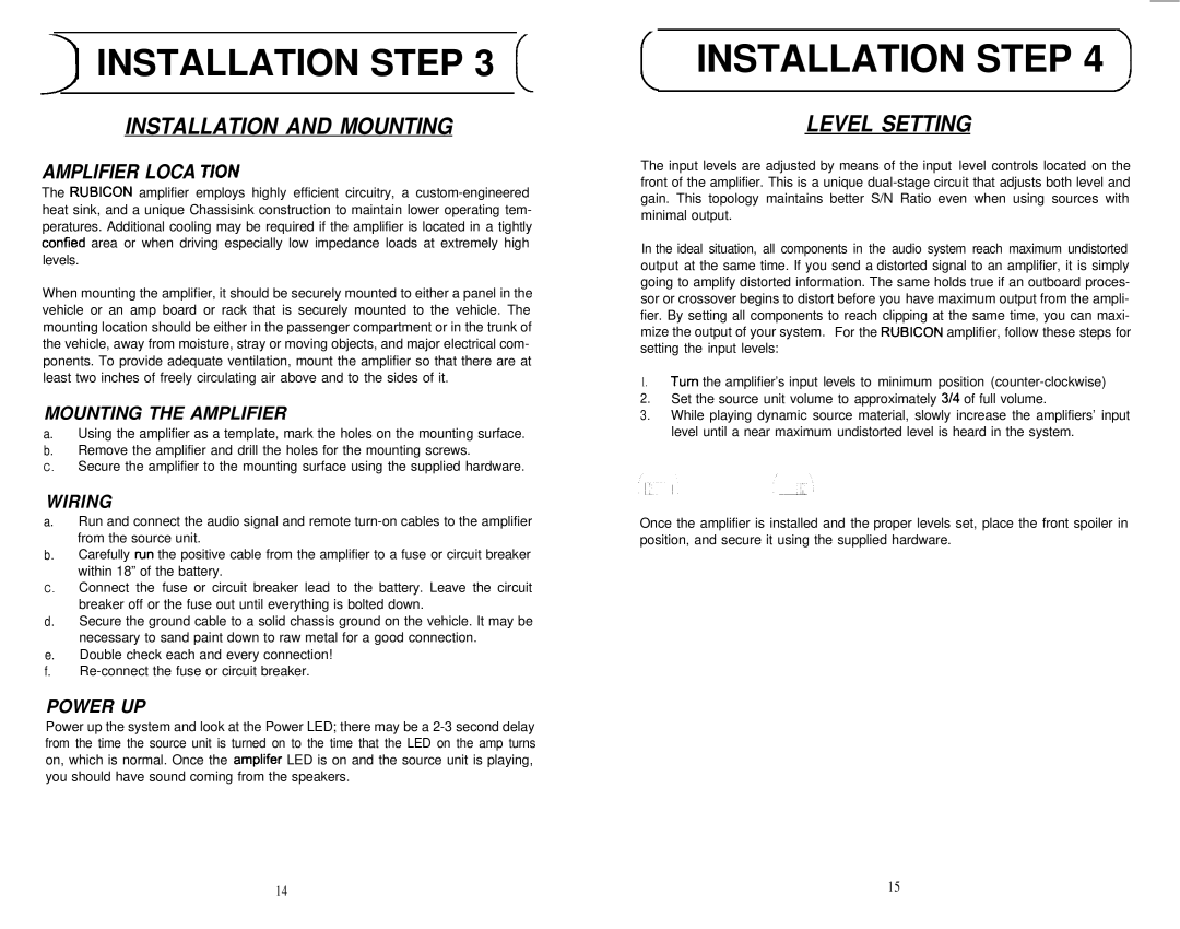 Soundstream Technologies 805, 405 owner manual Installation 