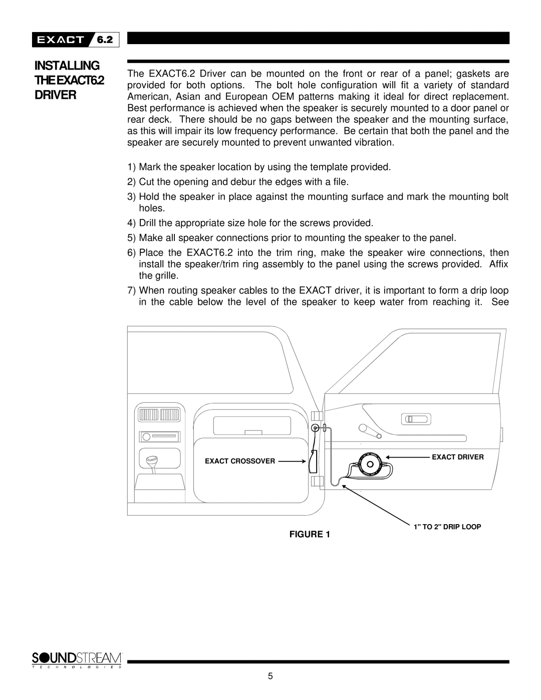 Soundstream Technologies Exact 6.2 owner manual Driver 