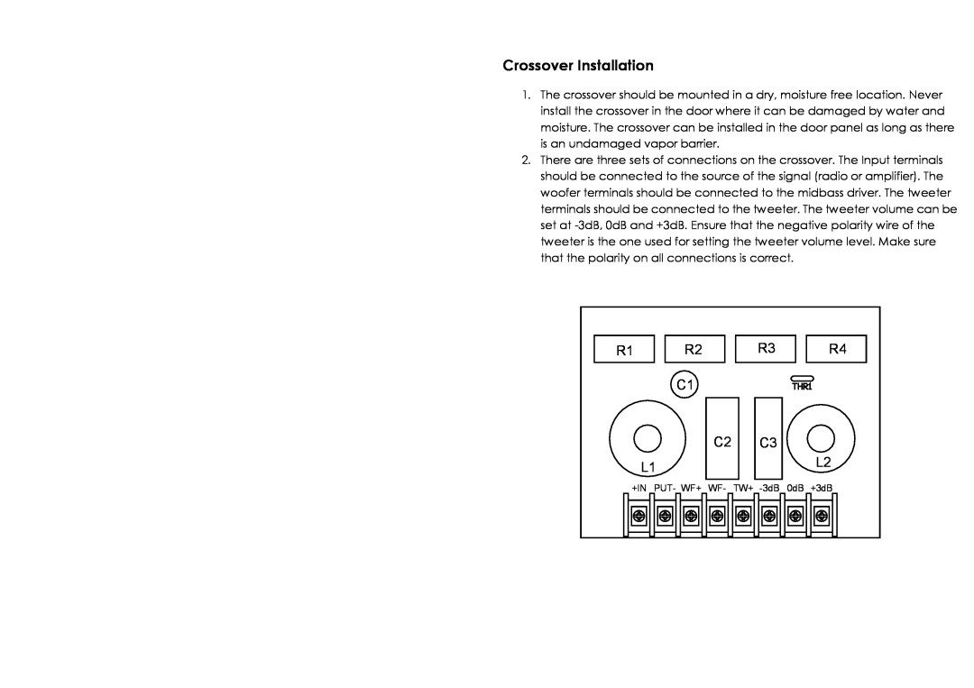 Soundstream Technologies G7170 owner manual Crossover Installation 
