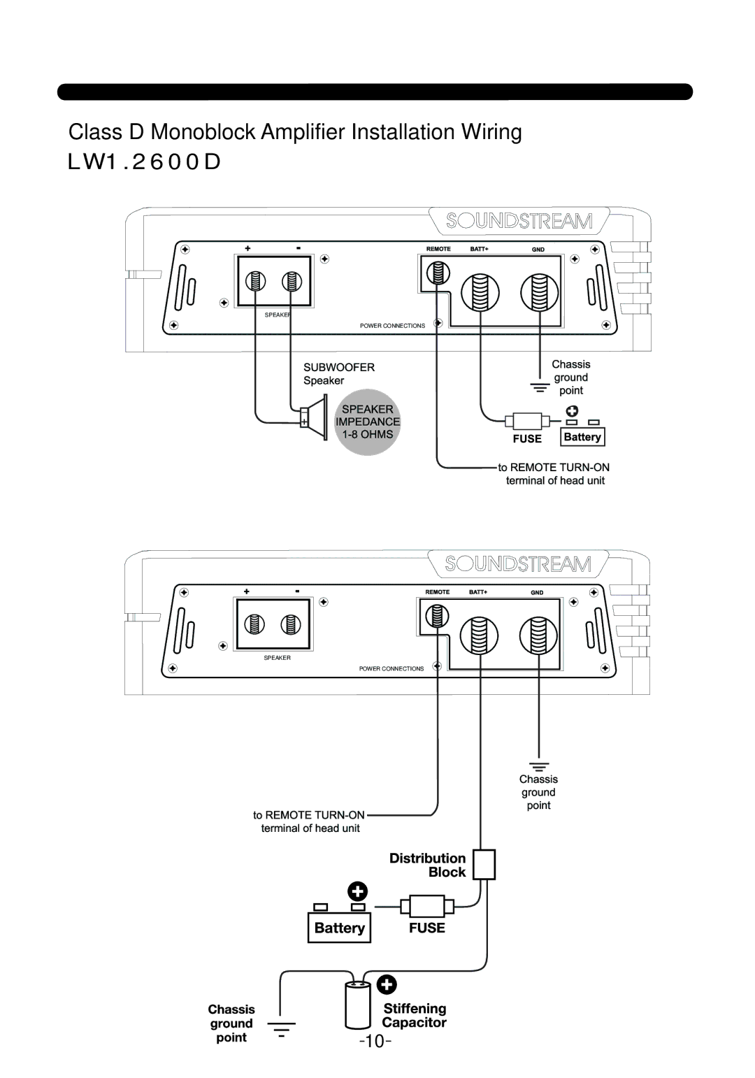 Soundstream Technologies LW1.2600D, LW1.1100D, LW1.1700D owner manual 