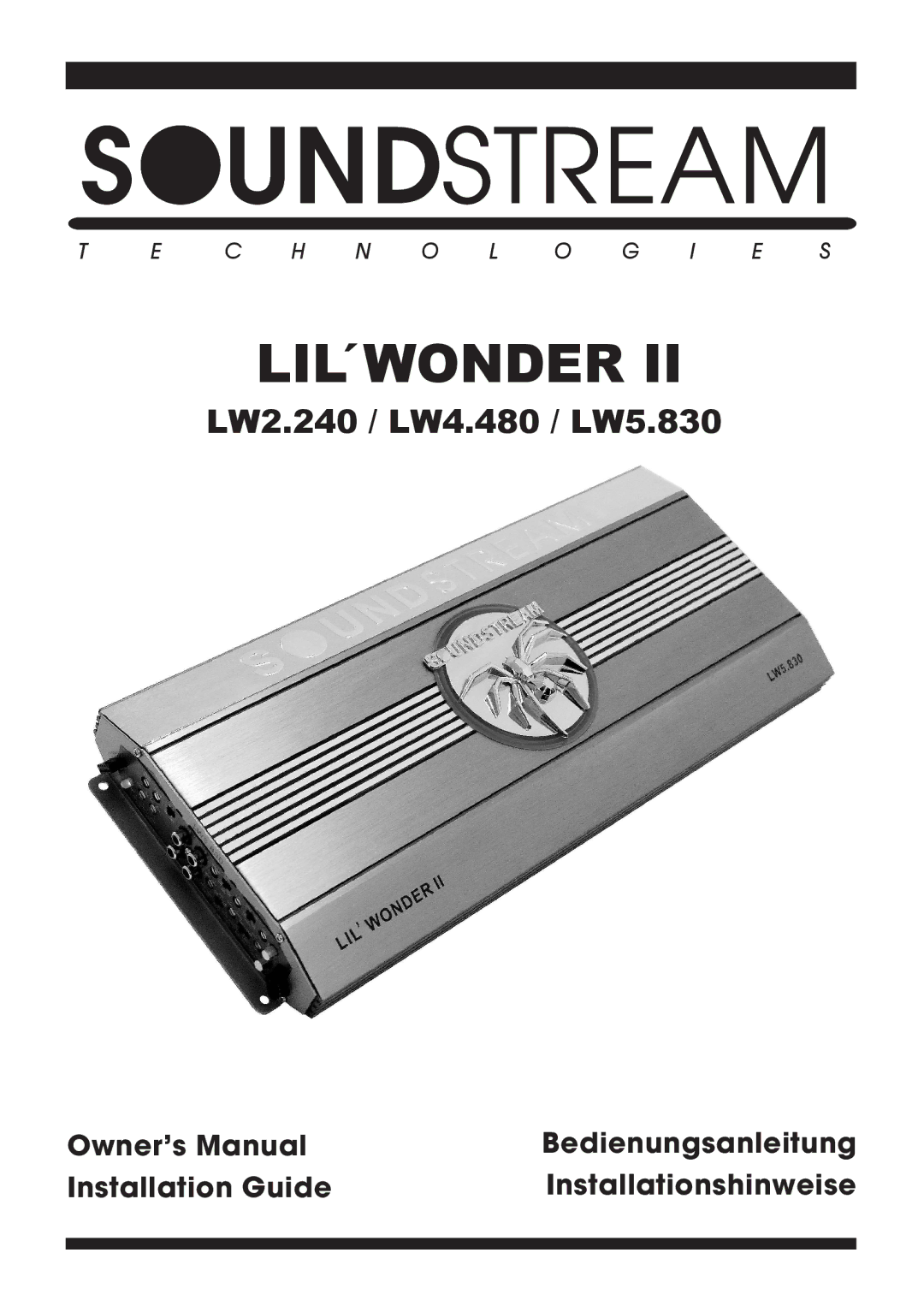 Soundstream Technologies LW2.240 owner manual Lil´Wonder 