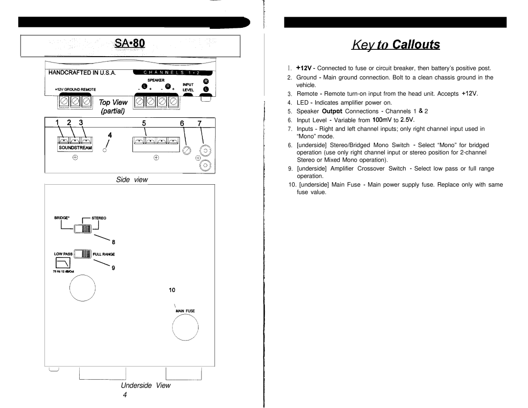 Soundstream Technologies SA 164 owner manual UL u 