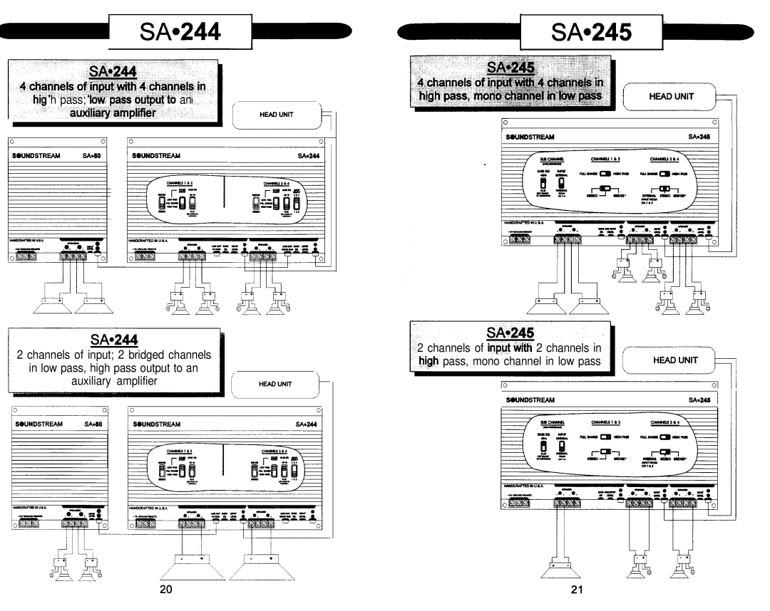 Soundstream Technologies SA.245, SA.120, SA.244 owner manual SAe245 