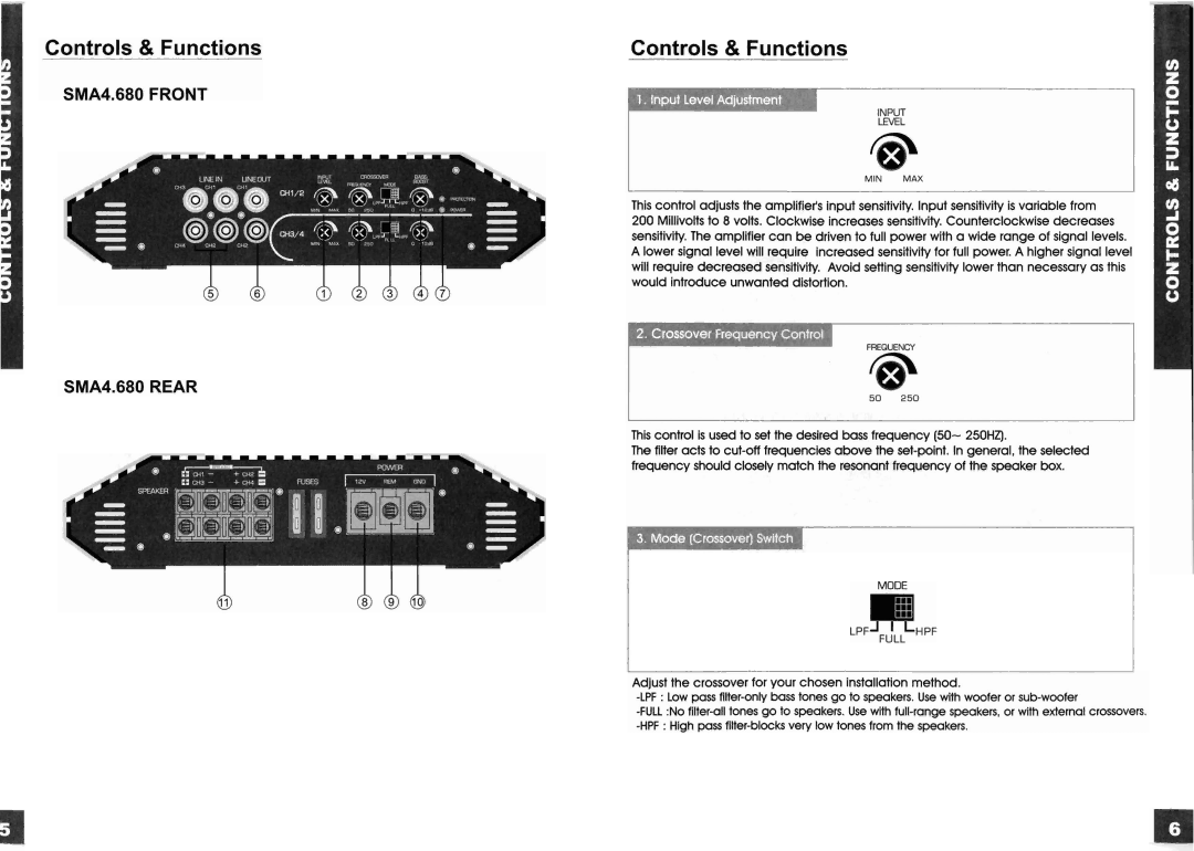 Soundstream Technologies SMA2.480, SMA2.700, SMA4.680, SMA2.340 manual 